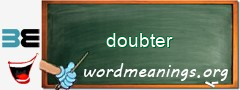 WordMeaning blackboard for doubter